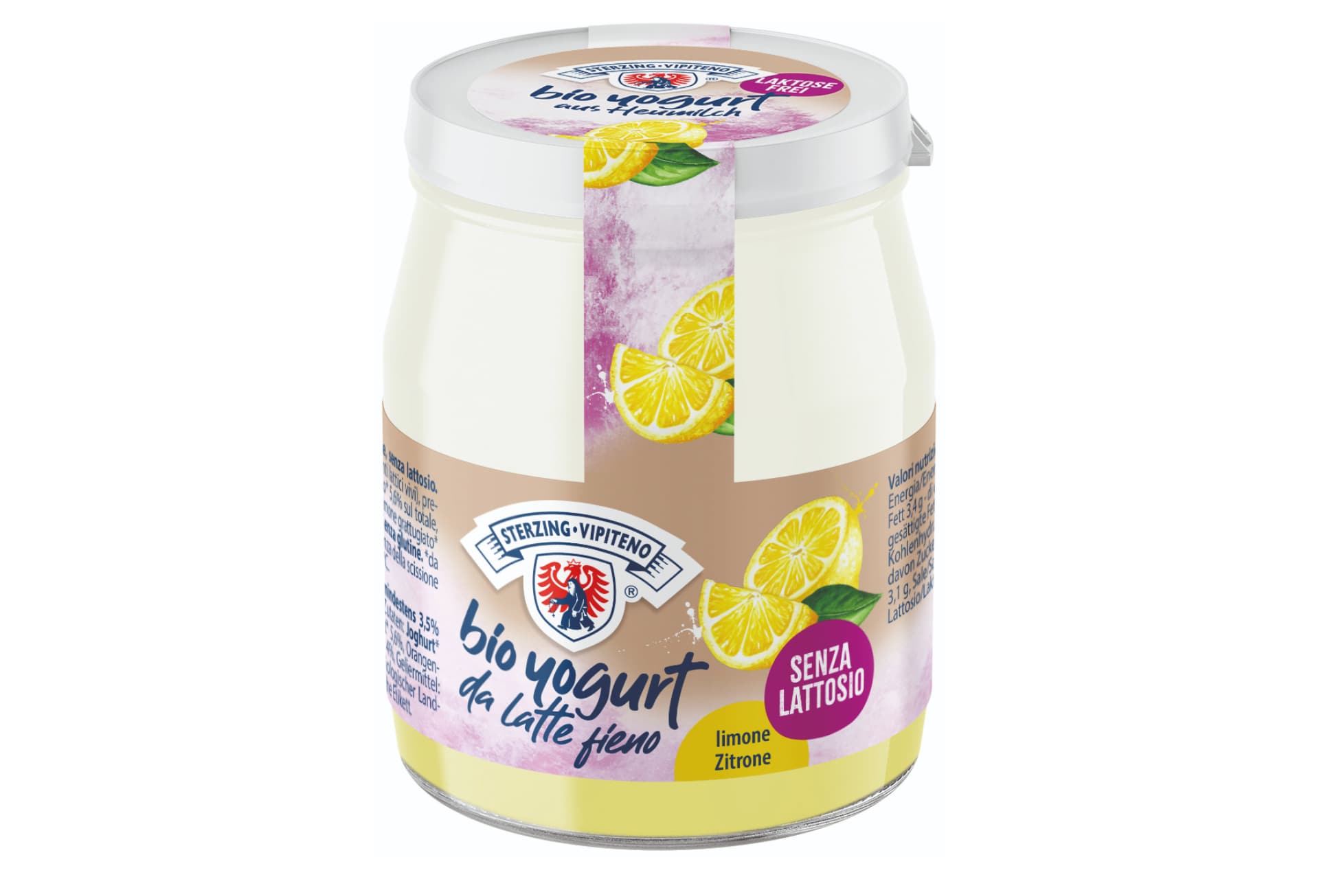 Latteria Vipiteno - Yogurt Limone Bio Senza Lattosio