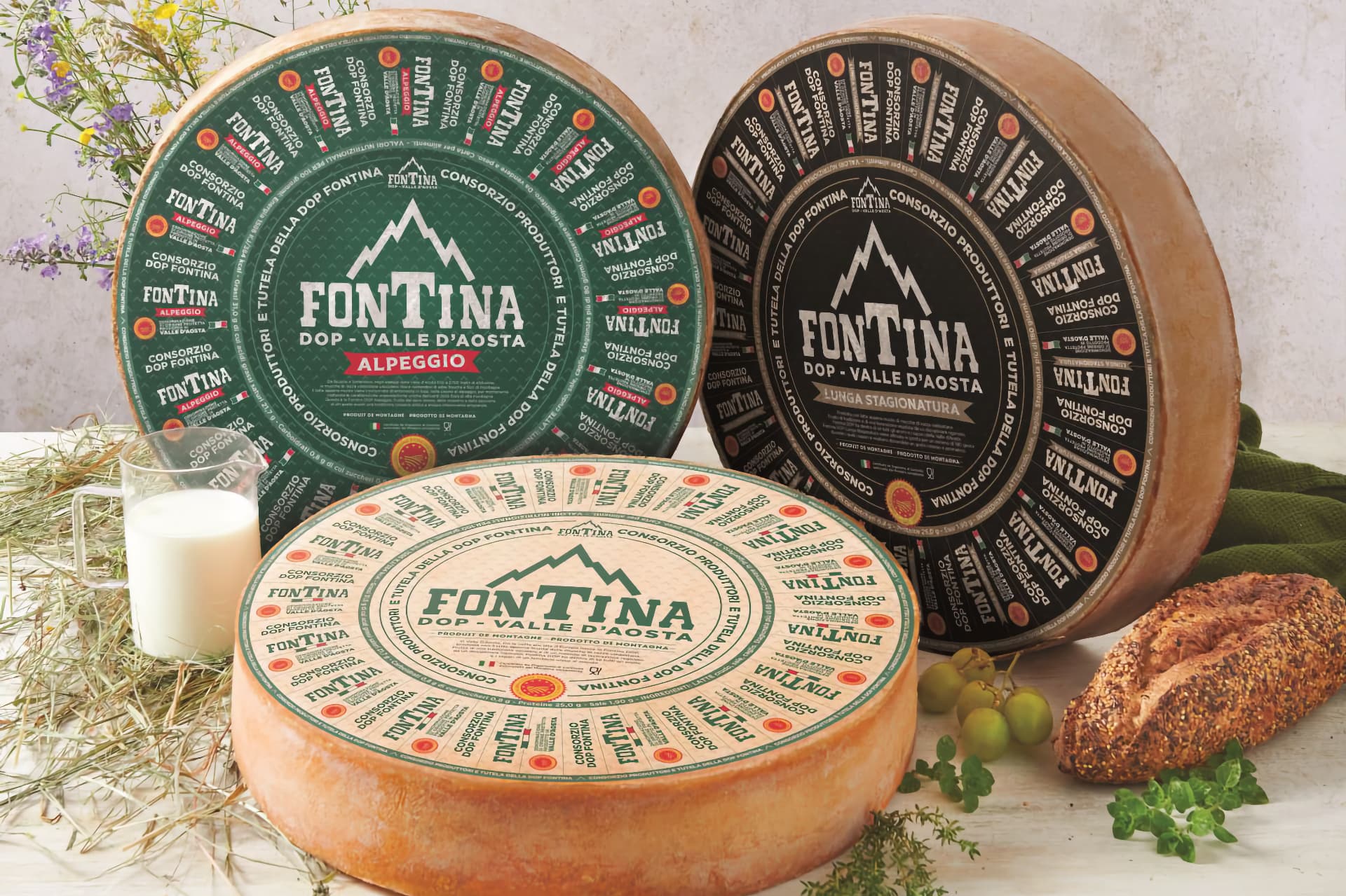 Le tre tipologie di Fontina DOP