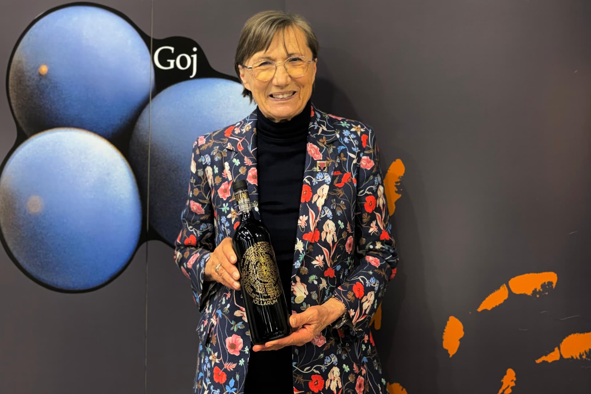Mariuccia Borio con il nuovo Iollarum Monferrato Nebbiolo