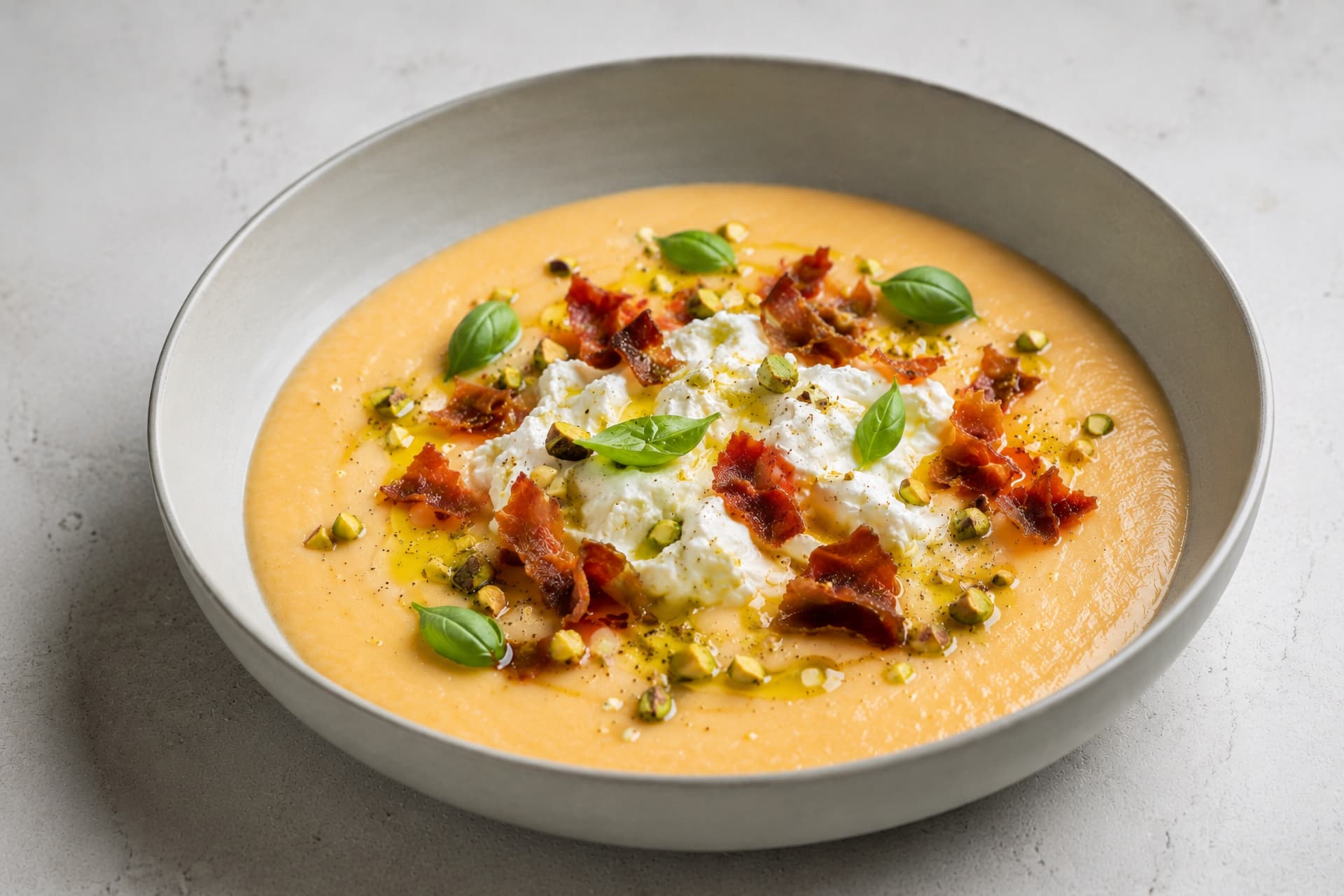 Velouté di Melone e stracciatella