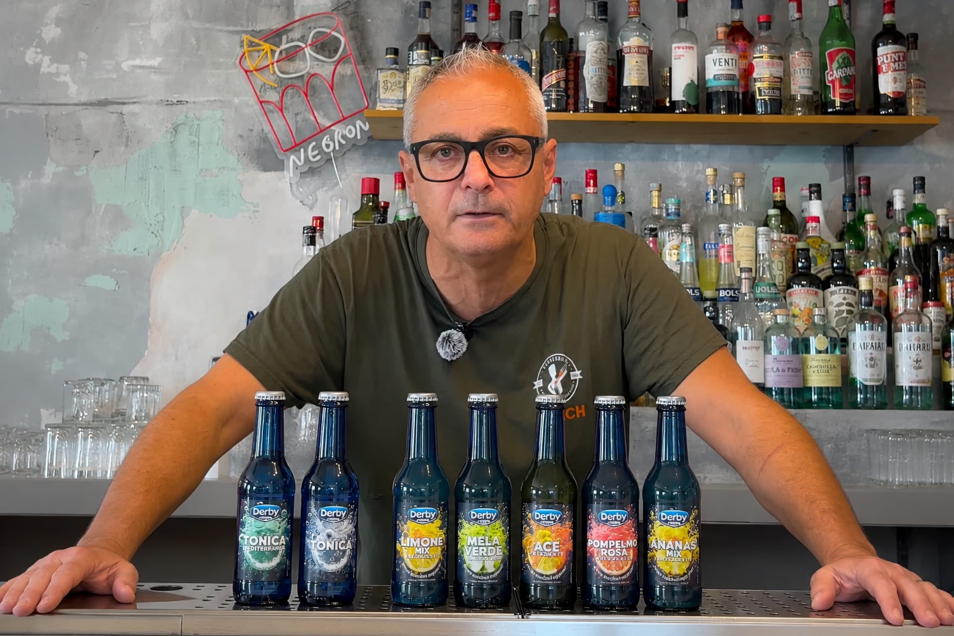 Francesco Mortai con la gamma completa Frutta Frizzante Derby Blue