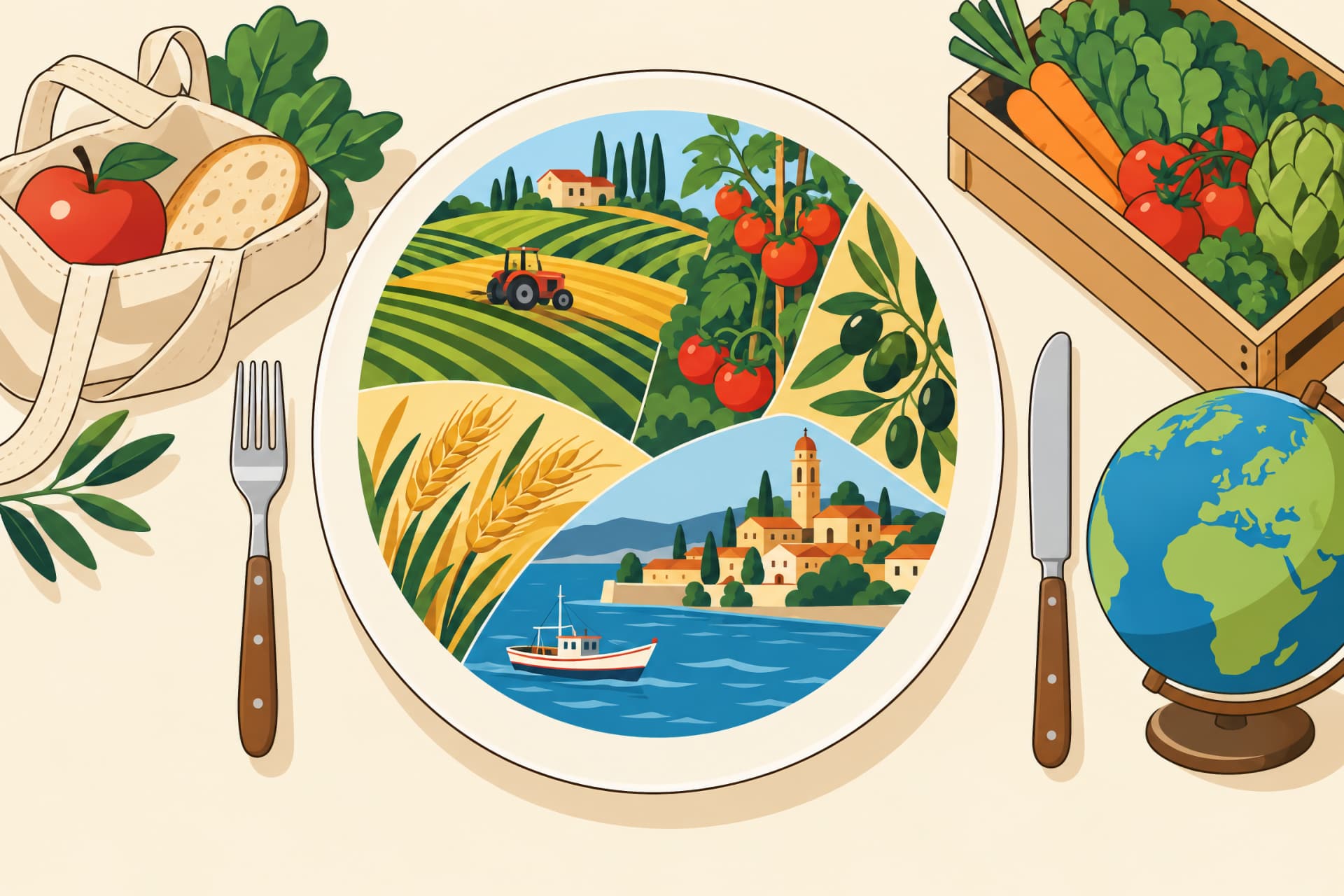 Piatto del territorio mediterraneo
