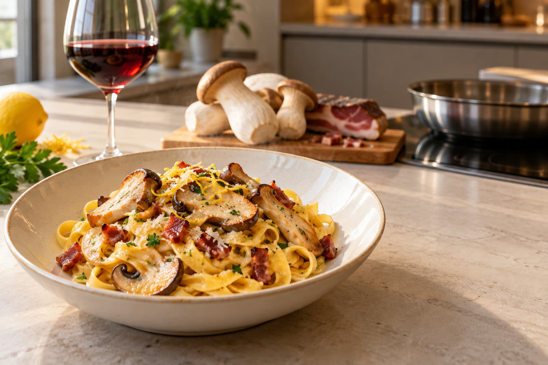 tagliatelle cardoncelli speck