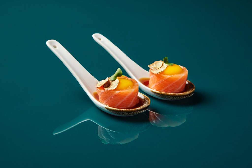 Nishiki Cucchiaio salmone uovo di quaglia - foto Andrea Mariani