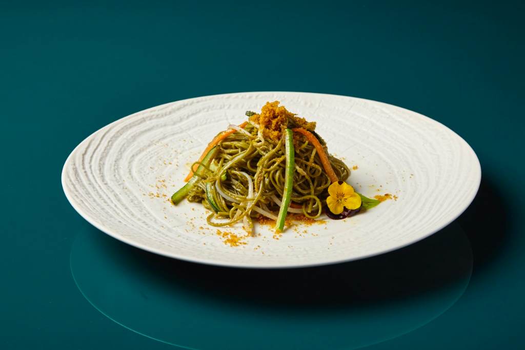 Nishiki Yaki Soba matcha e Bottarga - foto Andrea Mariani