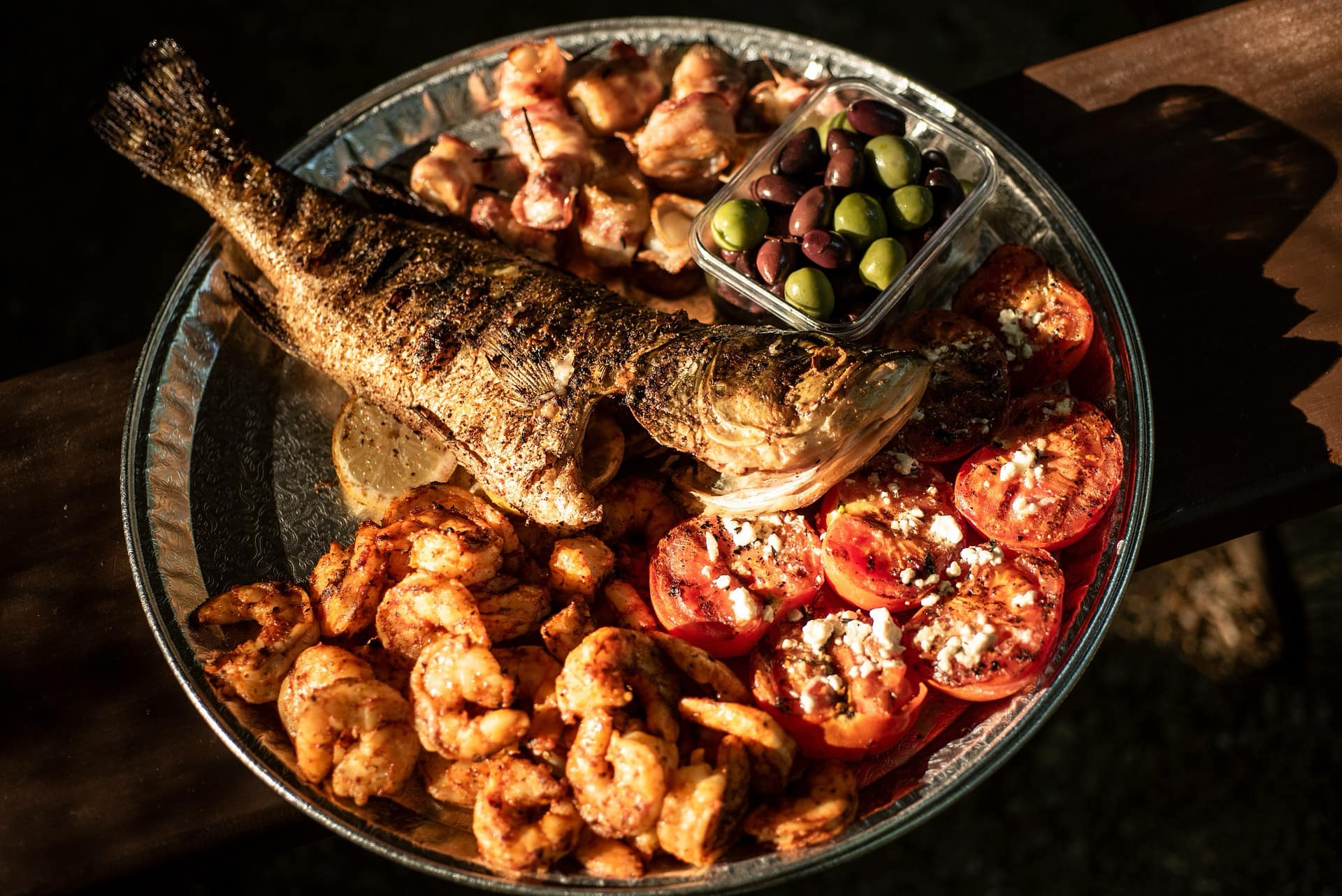 Piatto di pesce alla griglia