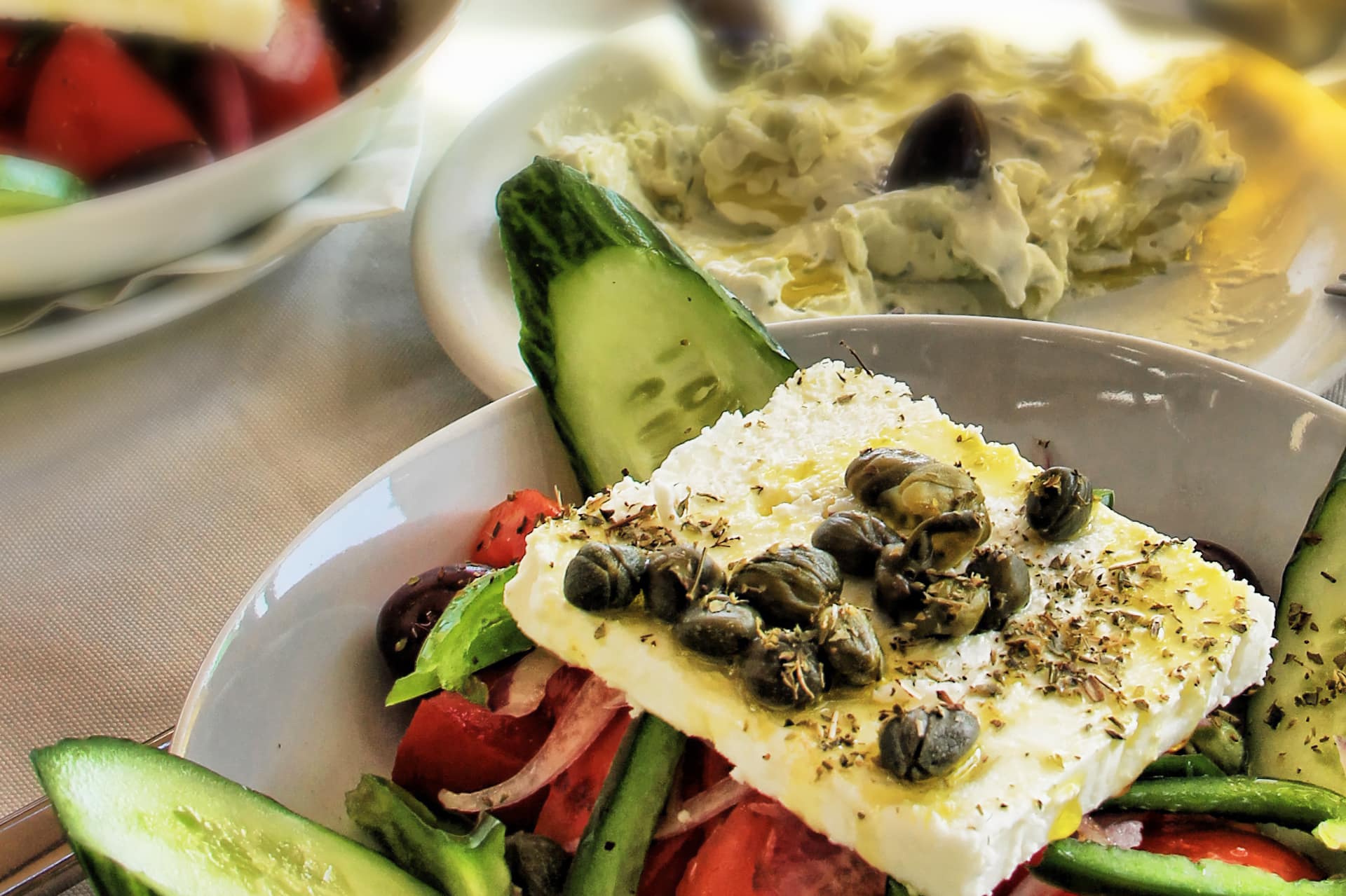 Insalata greca e tzatziki