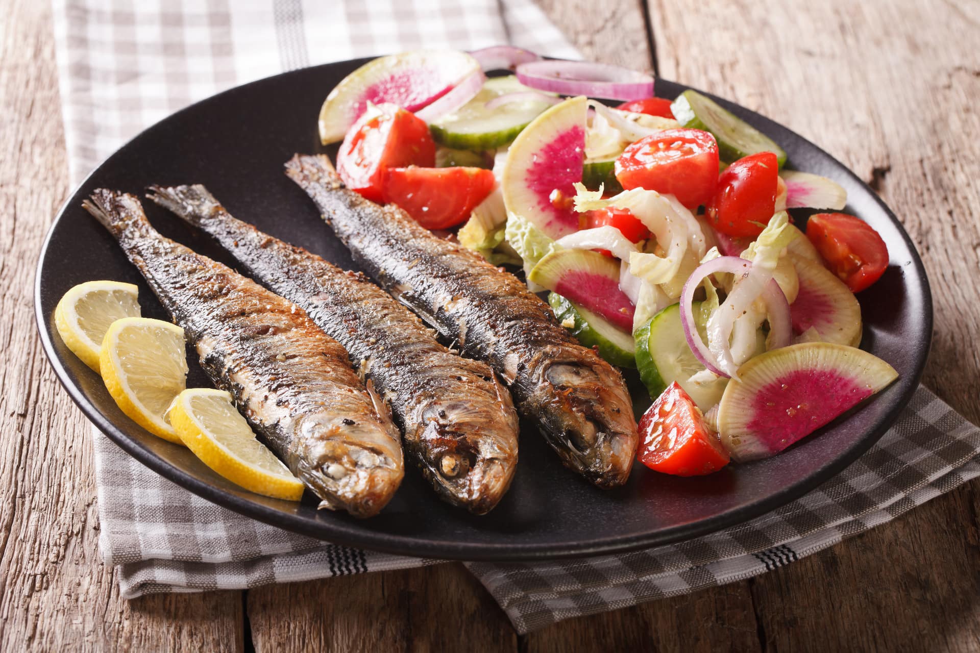 Sardine e verdura
