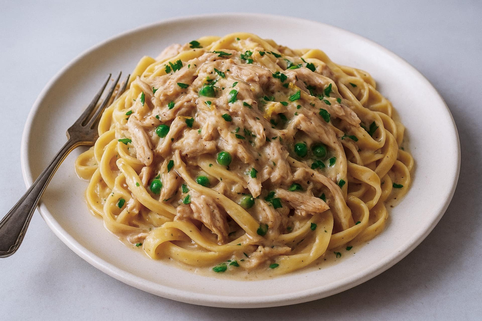 Fettuccine ragù bianco di pollo