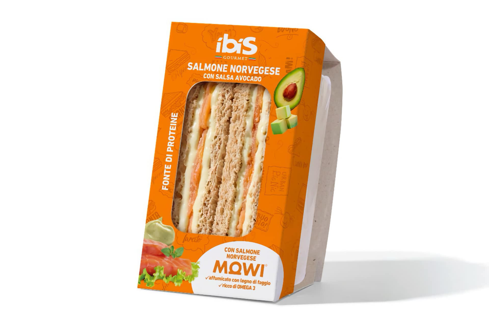 Mowi e Ibis tramezzino al salmone
