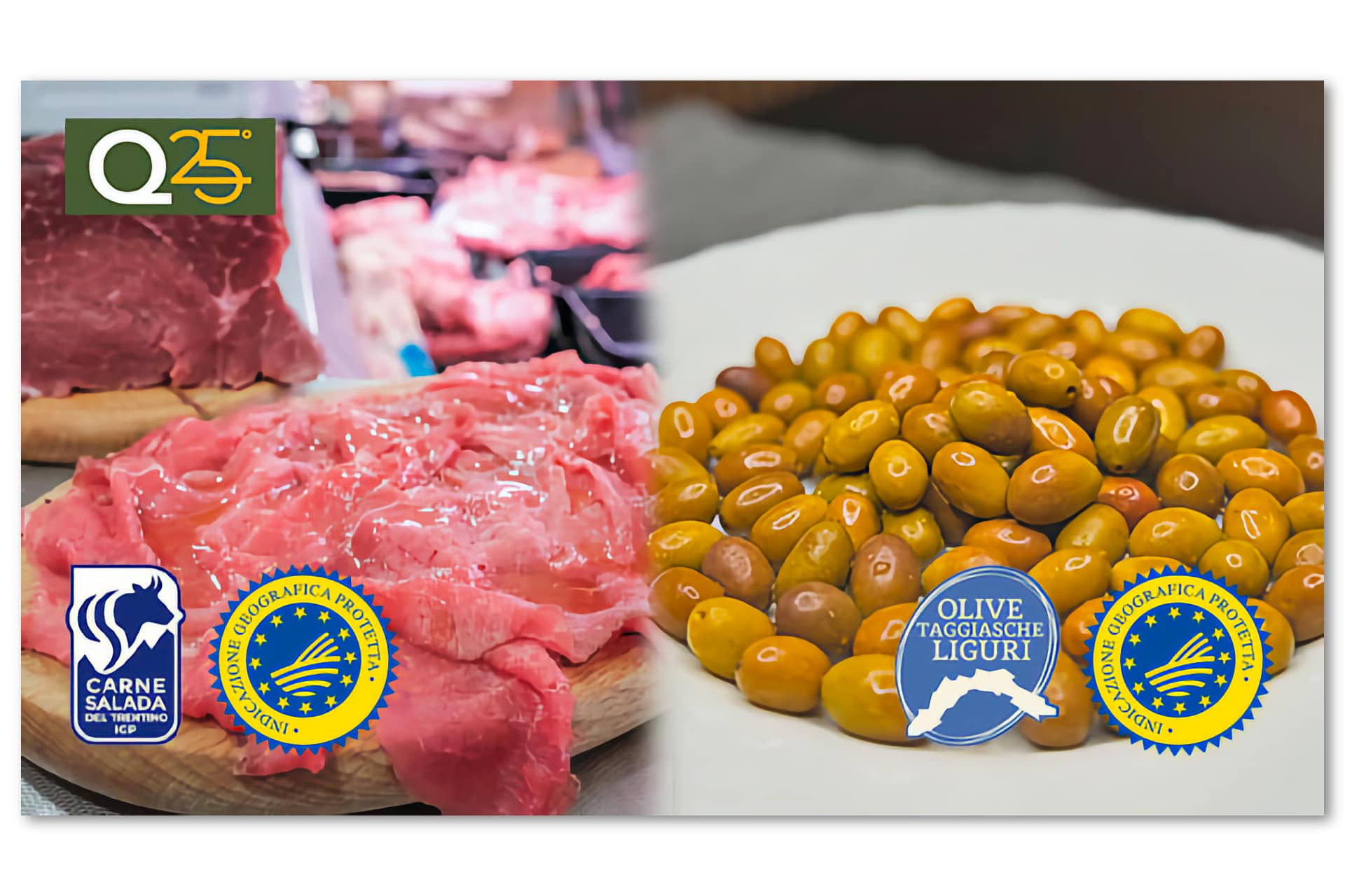 Carne Salada e Olive Taggiasche