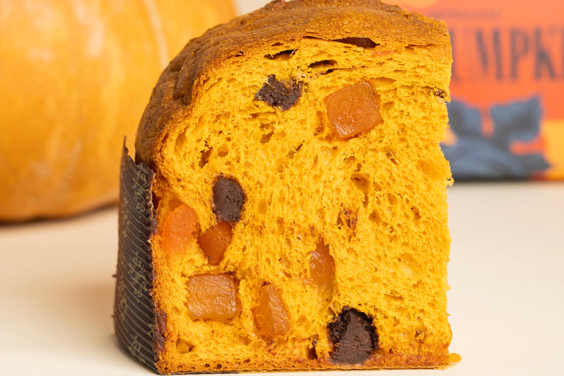 Fetta di panettone Pumpkin Spice Fratelli Sicilia